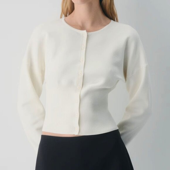 Aritzia Wilfred Golightly Button-Up Cardigan in Light Birch - Size XS - NWT - Picture 1 of 9